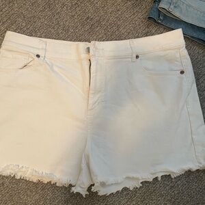 White LOFT Shorts